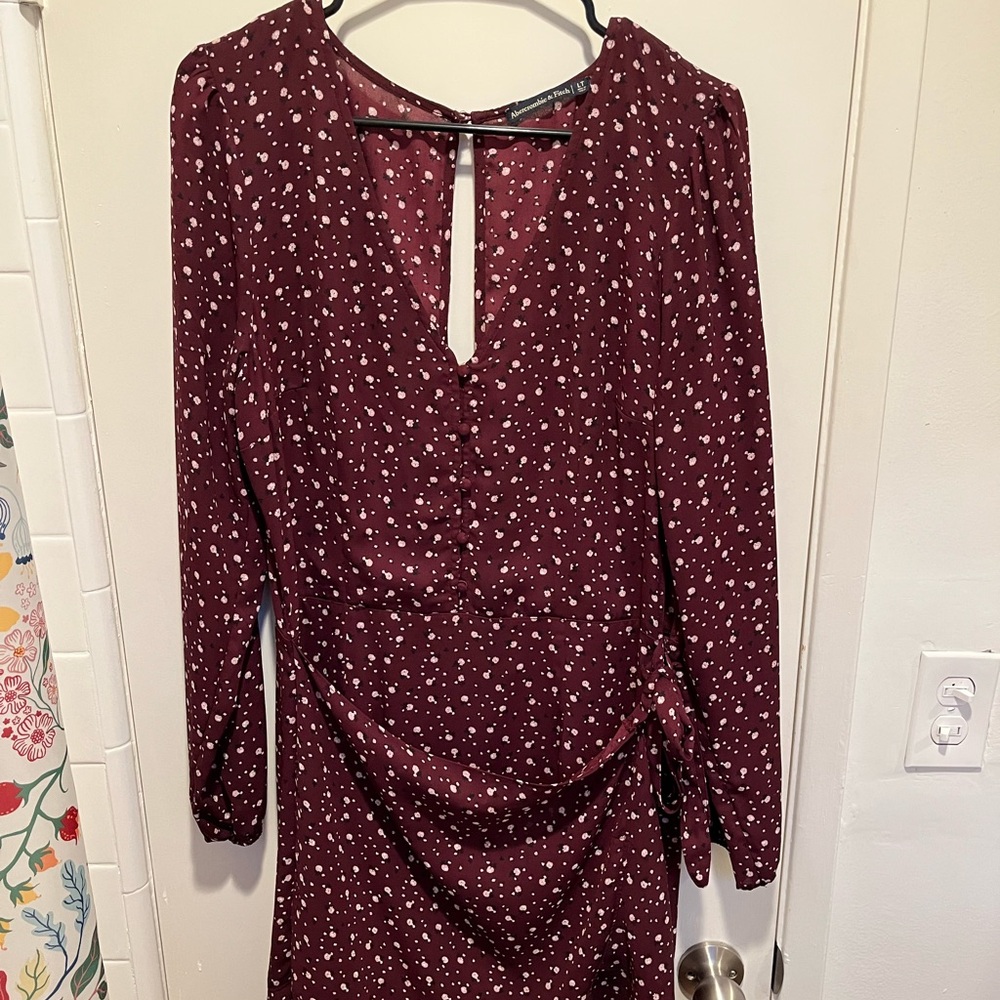 Abercrombie floral tie front dress